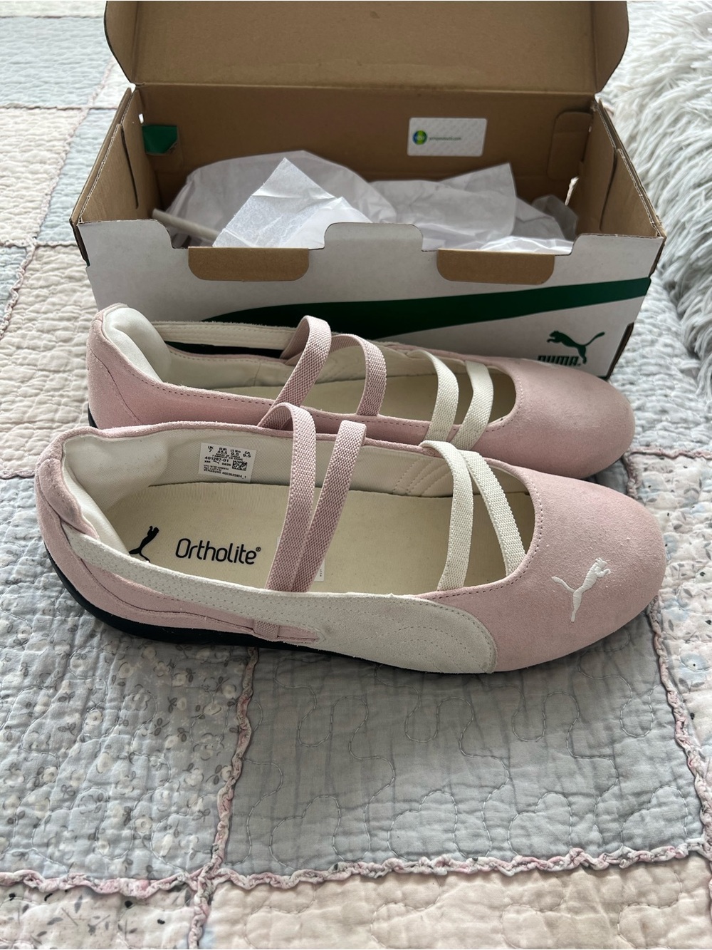 Suede Puma Speedcat Pink Ballet Flats - Picture 9 of 9
